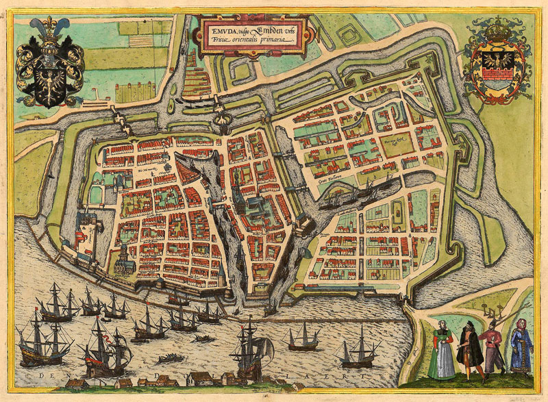 Emden 1575 Braun en Hogenberg